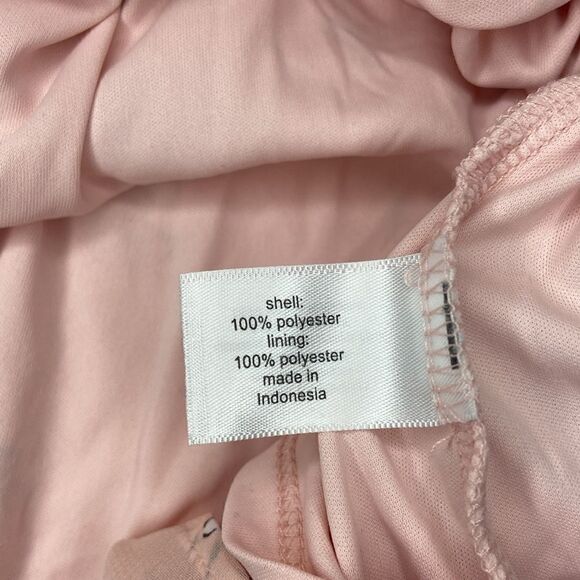 Lane Bryant Top Pink Floral Ruffle Blouse V-Neck Short Ruffle Sleeve Chiffon 28 - Picture 8 of 8